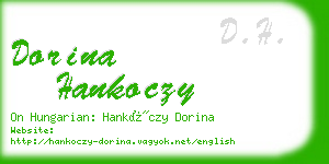 dorina hankoczy business card